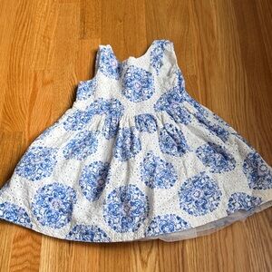 Easter dress! Janie and Jack White and Blue Eyelet Medallion Dress